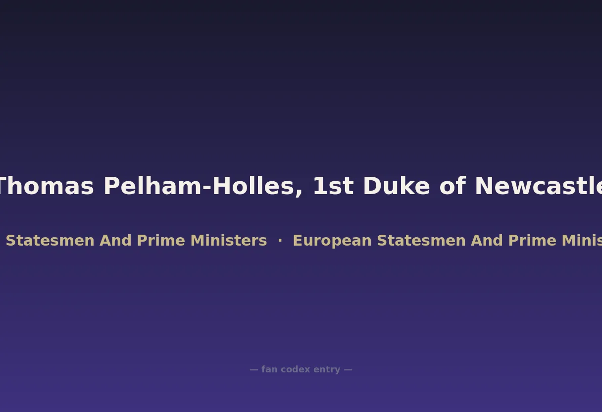Thomas Pelham-Holles, 1st Duke of Newcastle